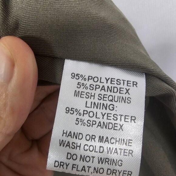 A Beautiful Soul Skirt Green Sequins Floral Mini Glam Club 36" - Picture 6 of 7